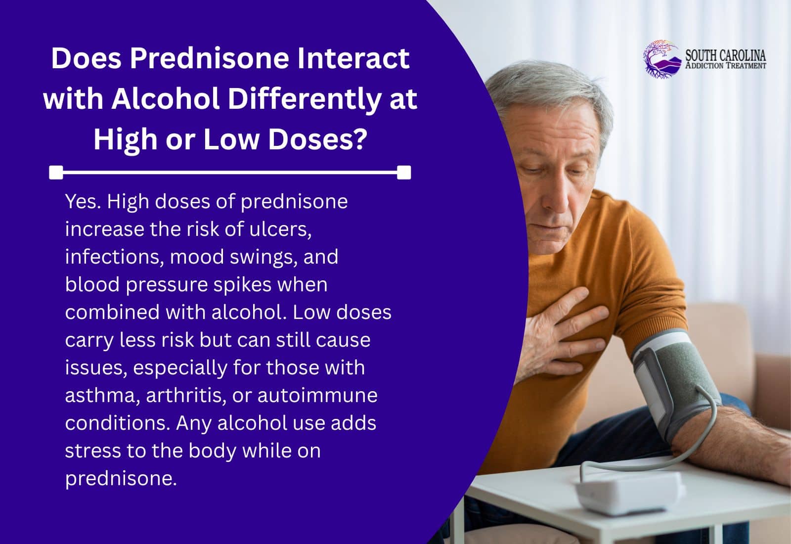 Does Prednisone Interact with Alcohol Differently at High or Low Doses