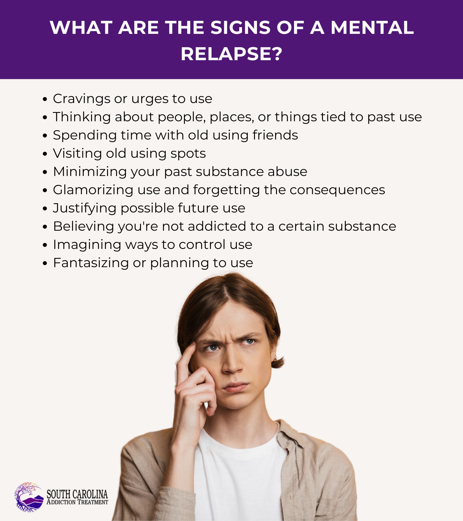 What are the signs of a mental relapse